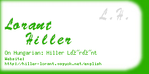 lorant hiller business card